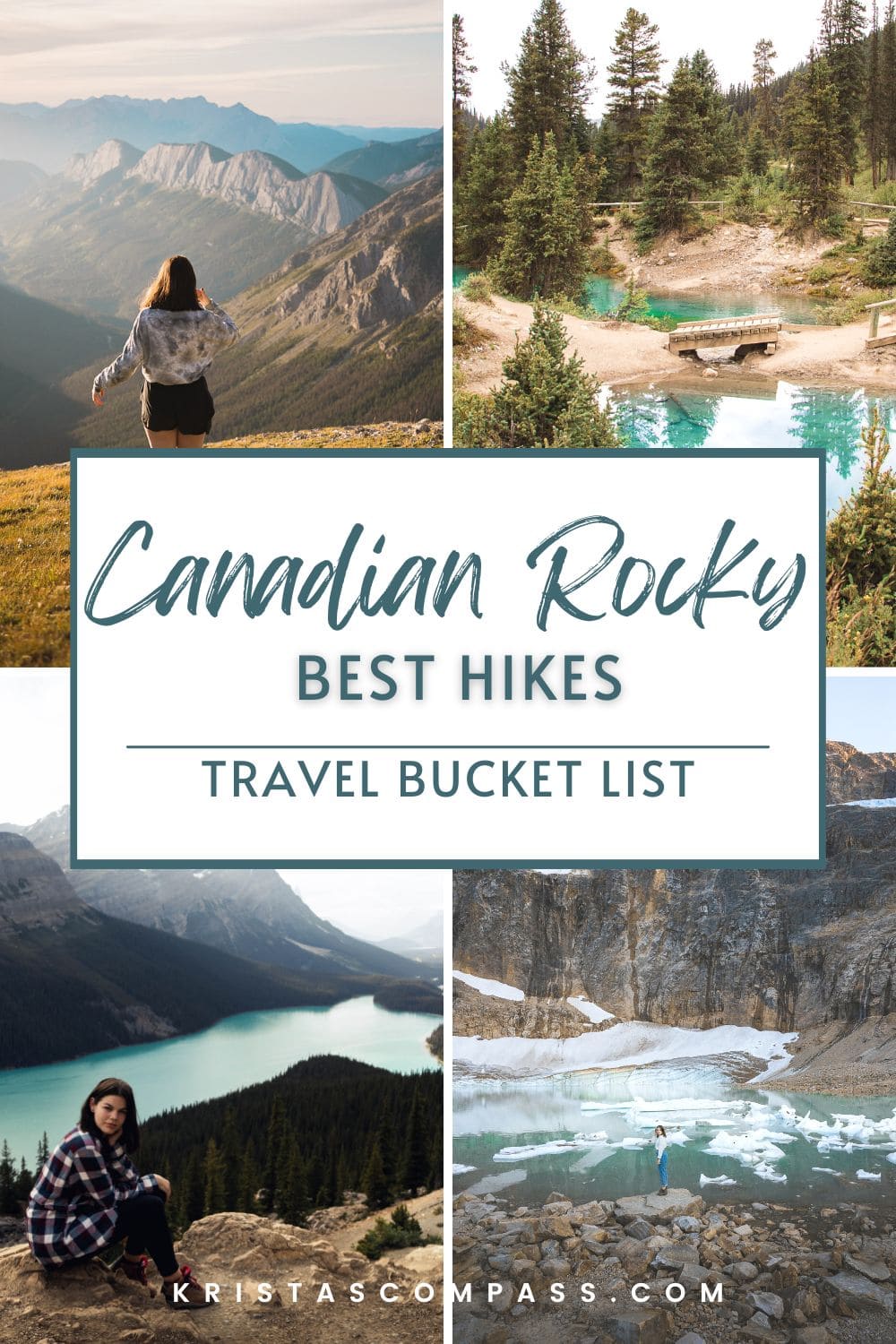 canadian rockies road trip bucket list - canadian rockies best hikes pinterest pin