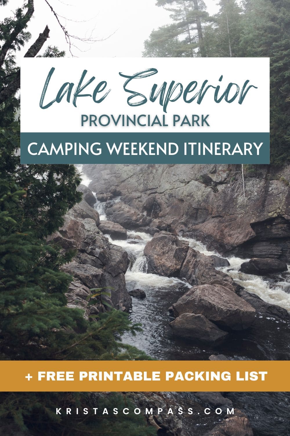 Camping Trip Itineraries for Lake Superior Provincial Park Camping Trip Pinterest Pin