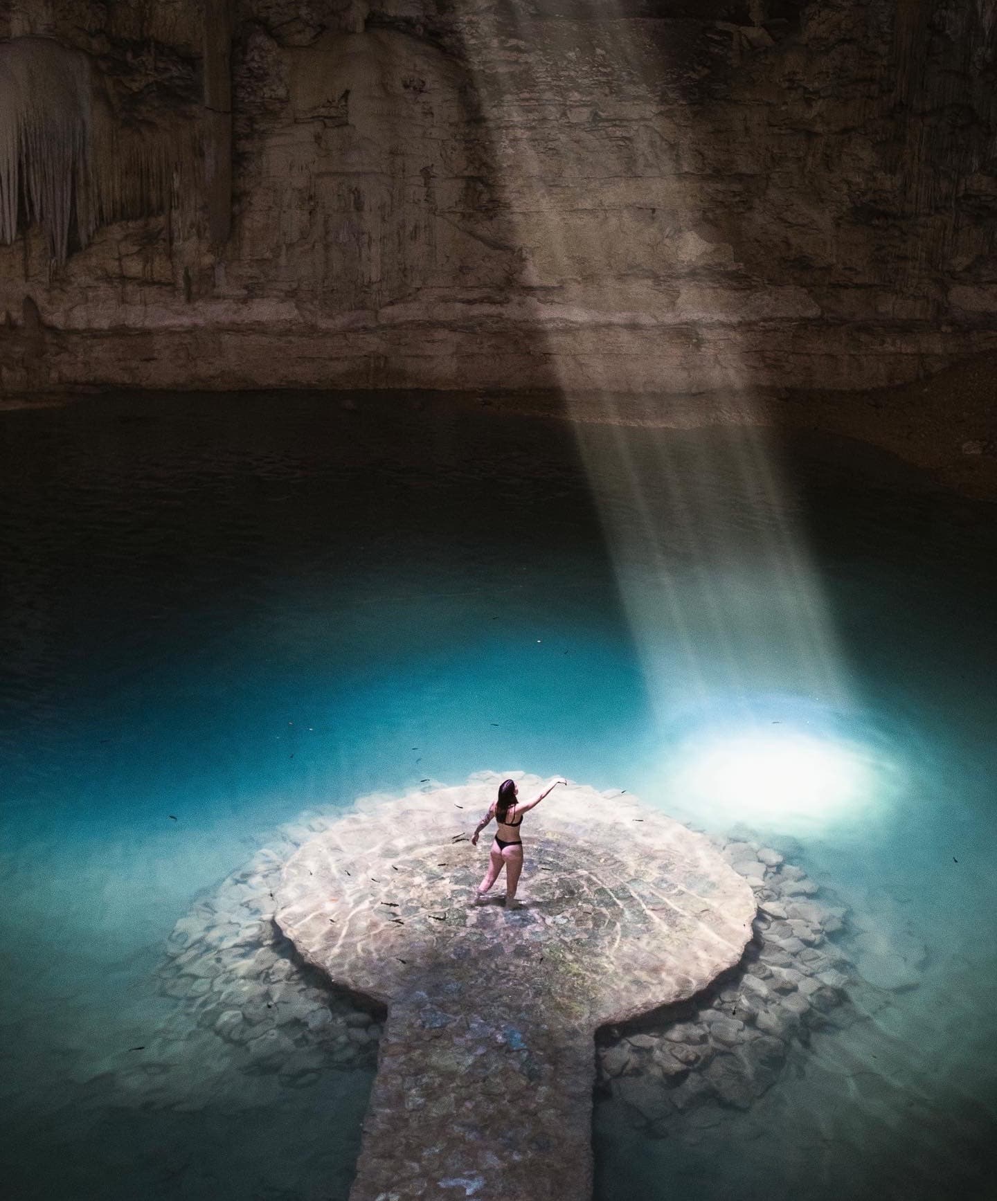 we travel to learn about other cultures - suytun cenote mexico
