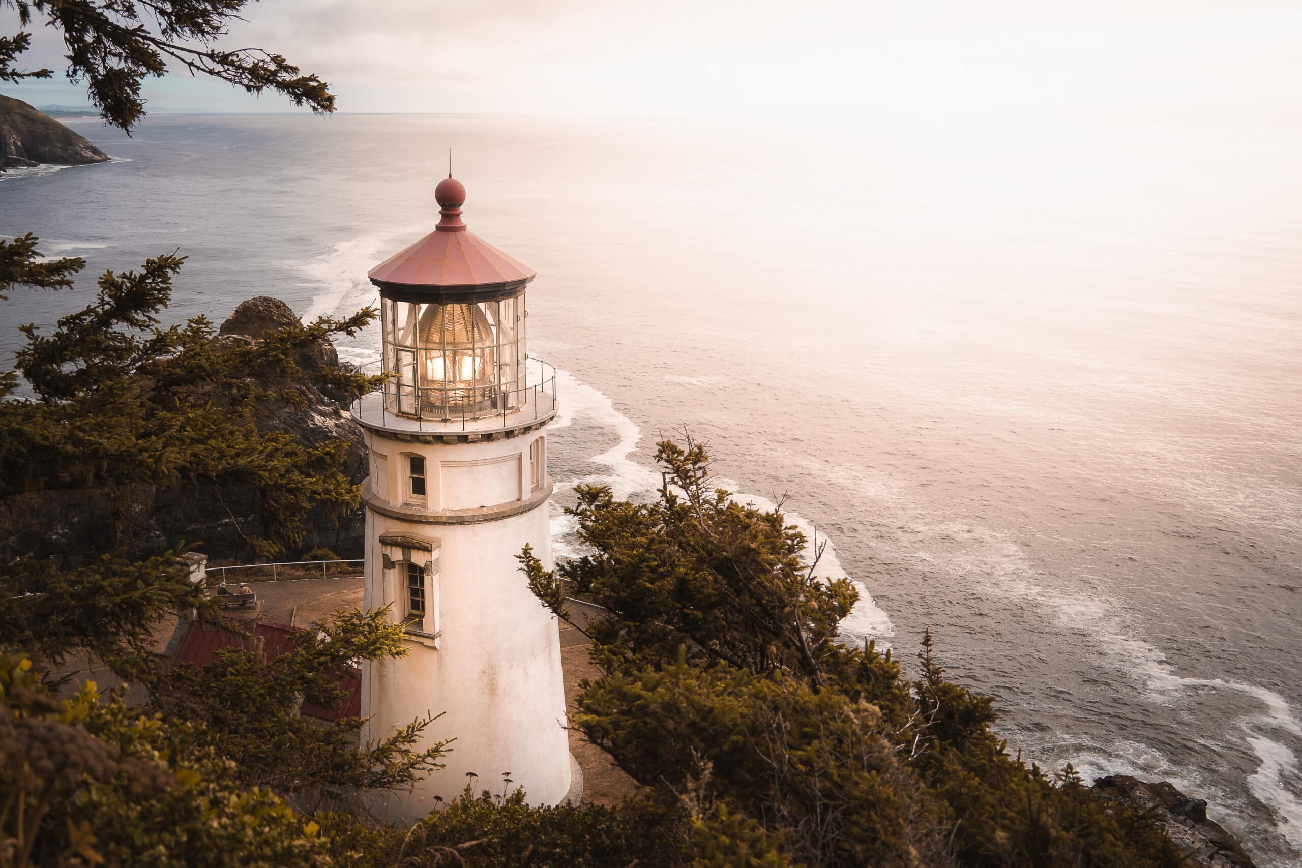 a beautiful view of Heceta Head Lighthouse. You need to add this lighthouse to your Oregon road trip itinerary