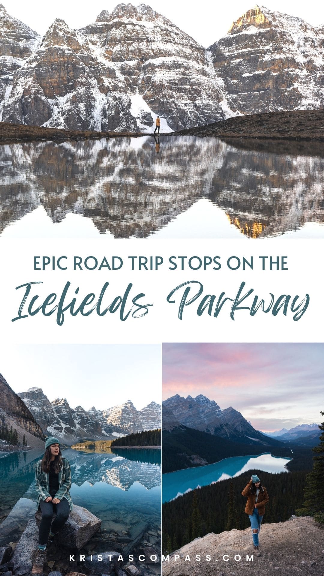bucket list stops on the icefields parkway Canada you need to add to your canadian rockies road trip itinerary pinterest pin - icefields parkway stops
